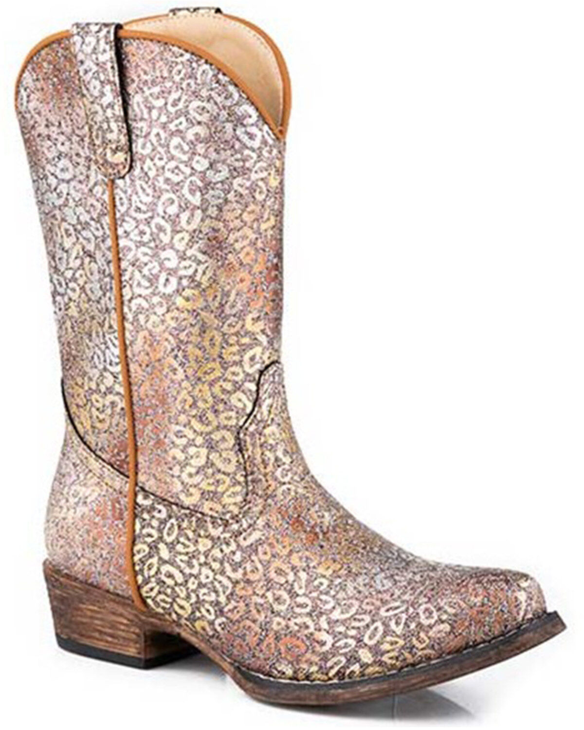 Girls' Roper Little Riley Leopard Western Boots - Snip Toe