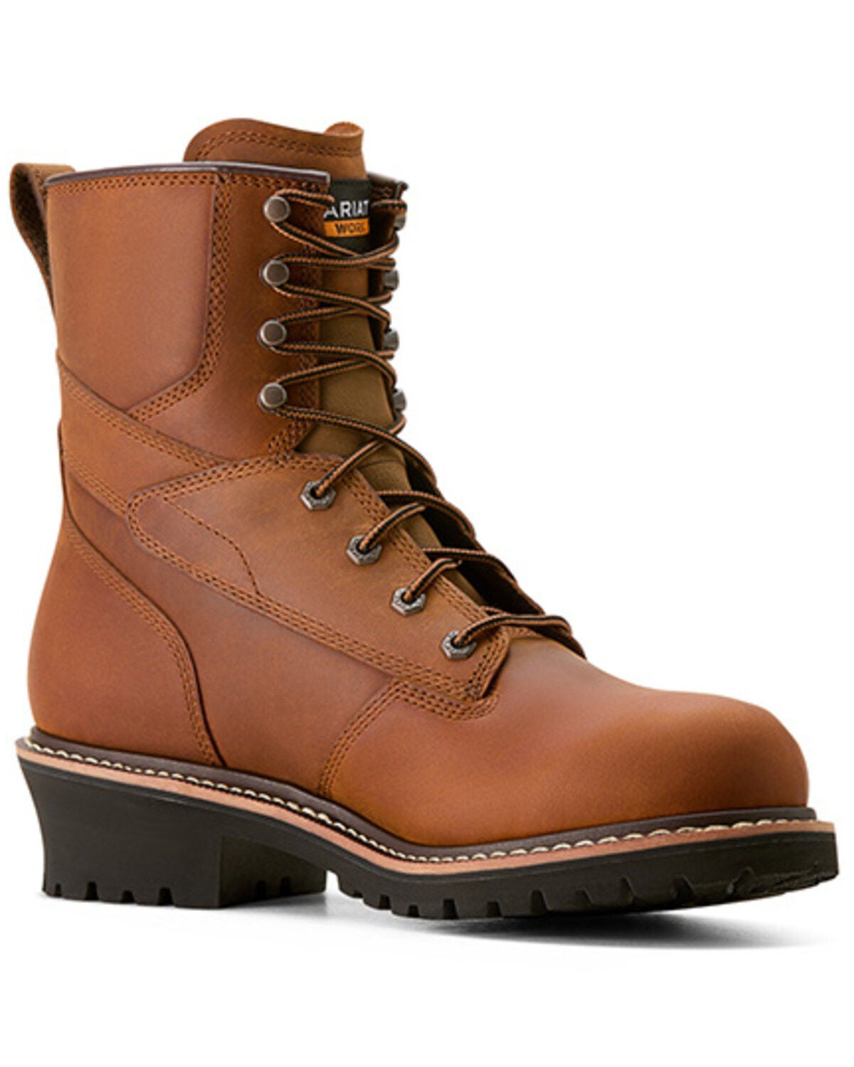 Men's Ariat 8" Logger Shock Shield Waterproof Insulated Work Boots - S