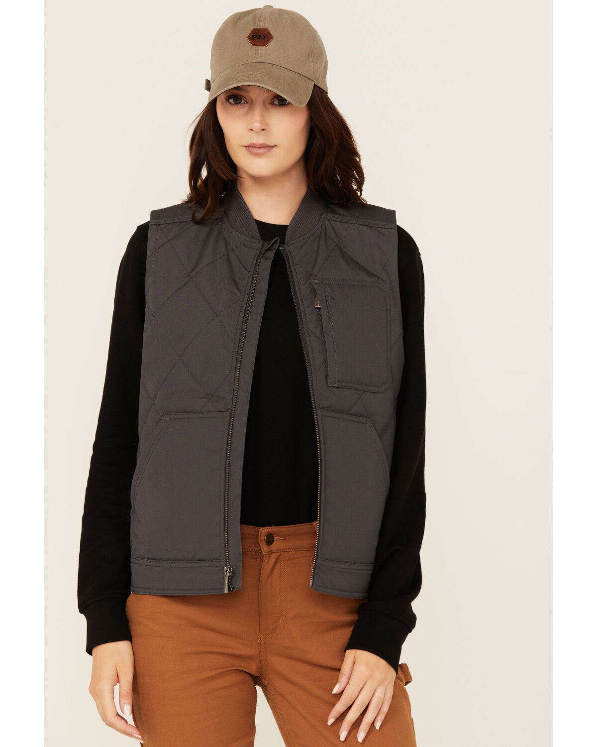 Women's Lucky Brand Workwear Tactical Insulated Canvas Quilted Vest