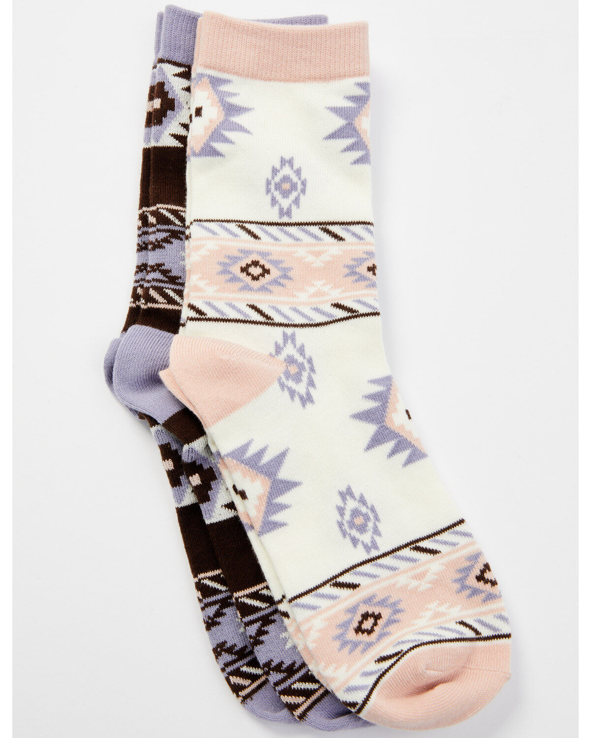 Women's Shyanne Wisteria Southwestern Print Crew Socks - 2 Pack