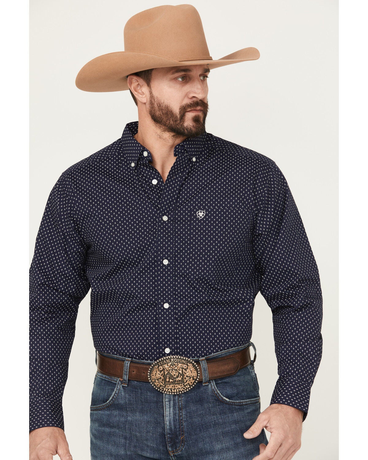 Men's Ariat Carmine Printed Long Sleeve Button-Down Western Shirt