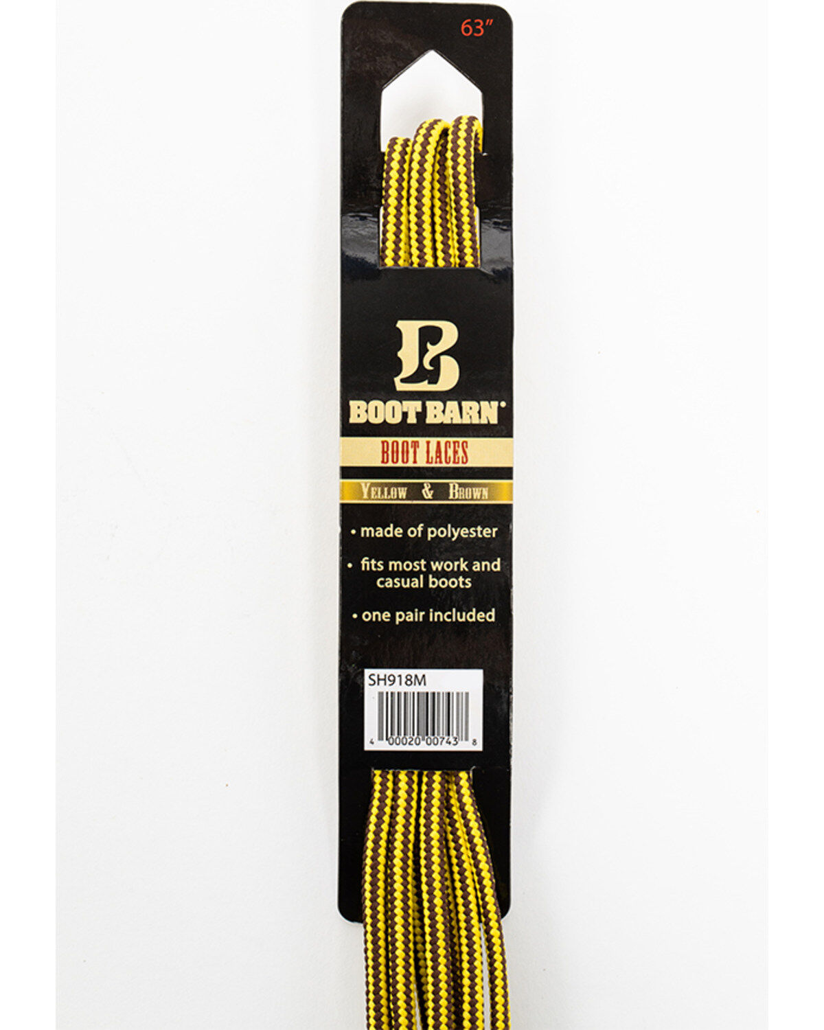 BB Ranch Yellow & Brown Boot Laces