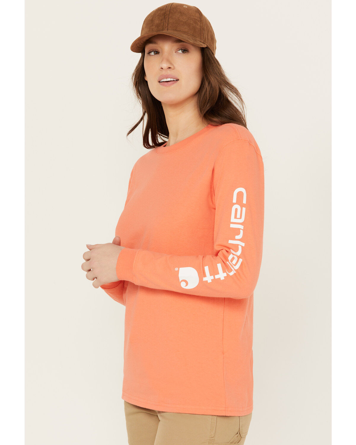 Women's Carhartt Loose Fit Heavyweight Long Sleeve Logo Graphic Work T
