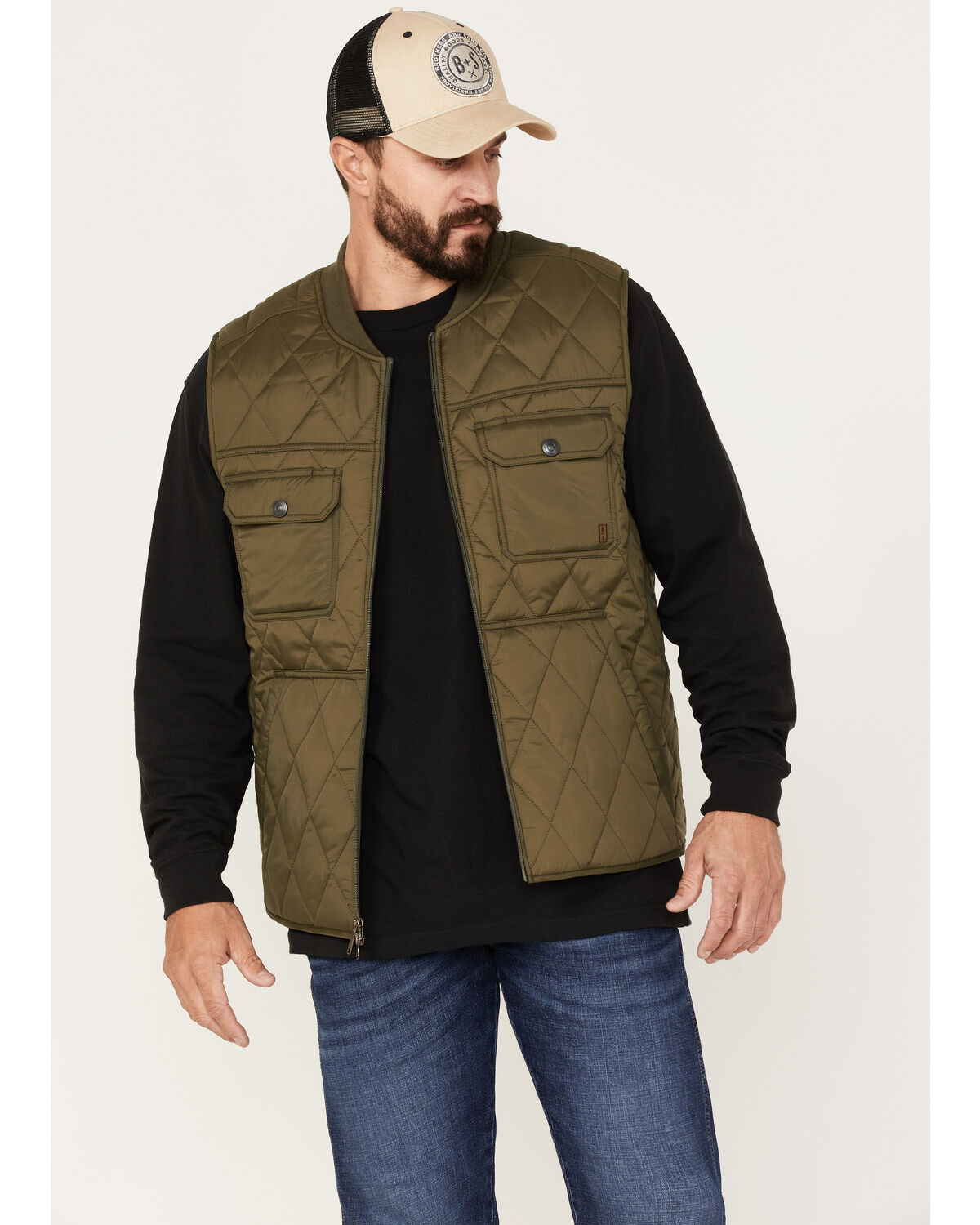 Men's Brothers and Sons Quilted Varsity Vest