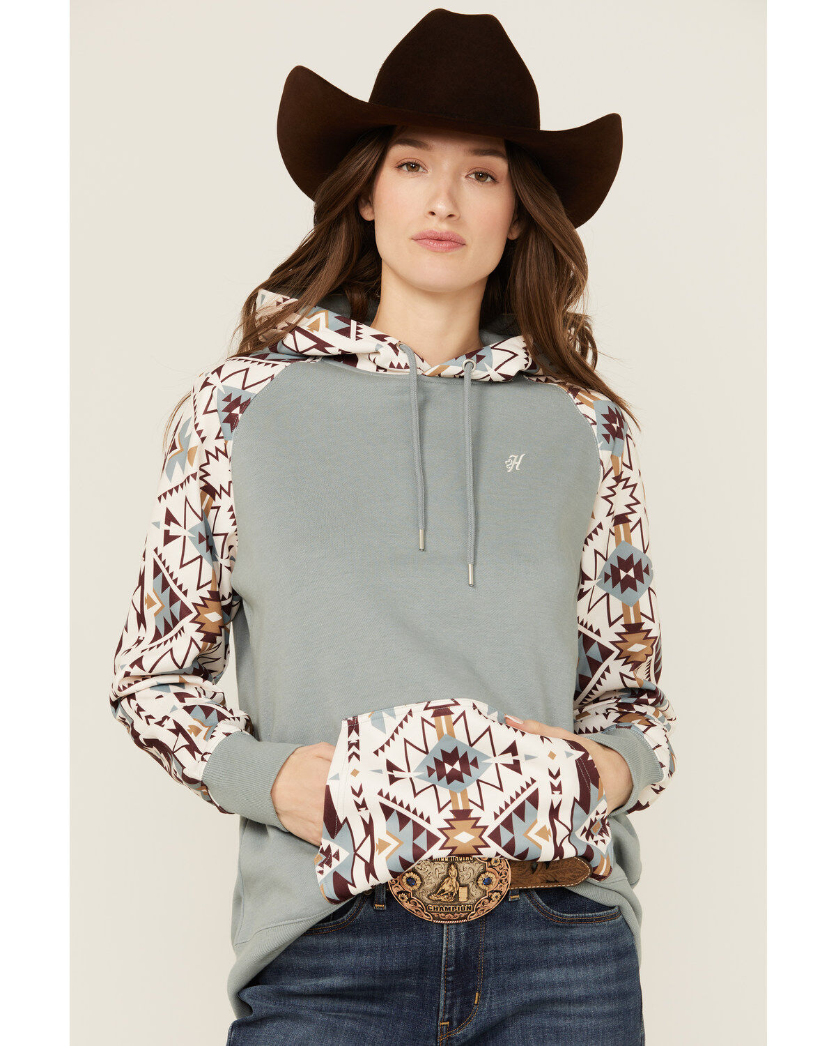Women's Hooey Southwestern Print Hoodie