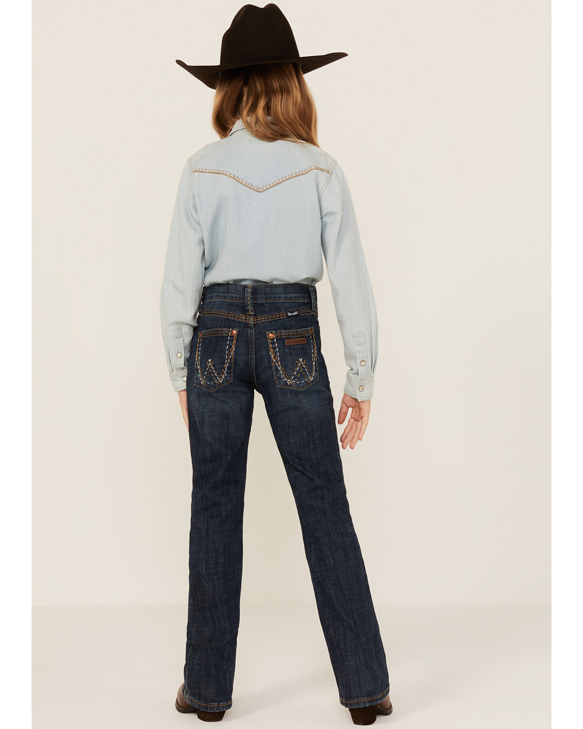 Girls' Wrangler Retro Denver Medium Wash Regular Fit Mid Rise Bootcut
