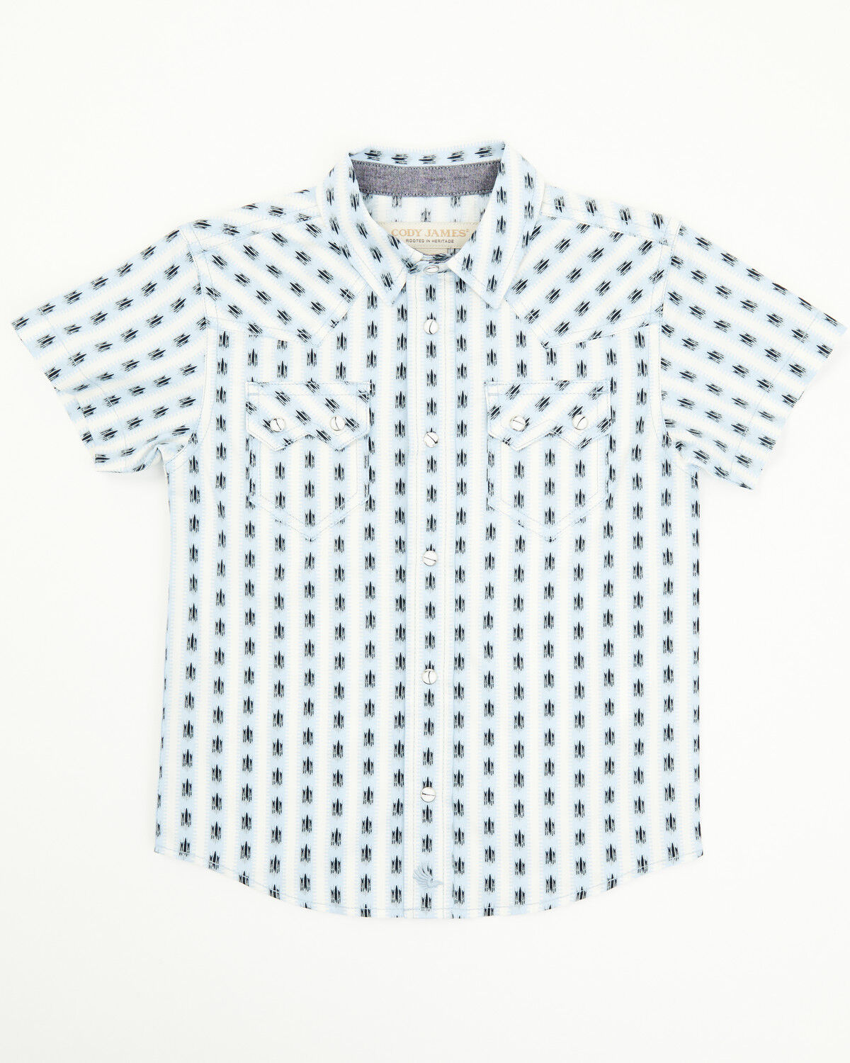 Boys' Cody James Toddler Outlaw Pass Striped Print Short Sleeve Snap W