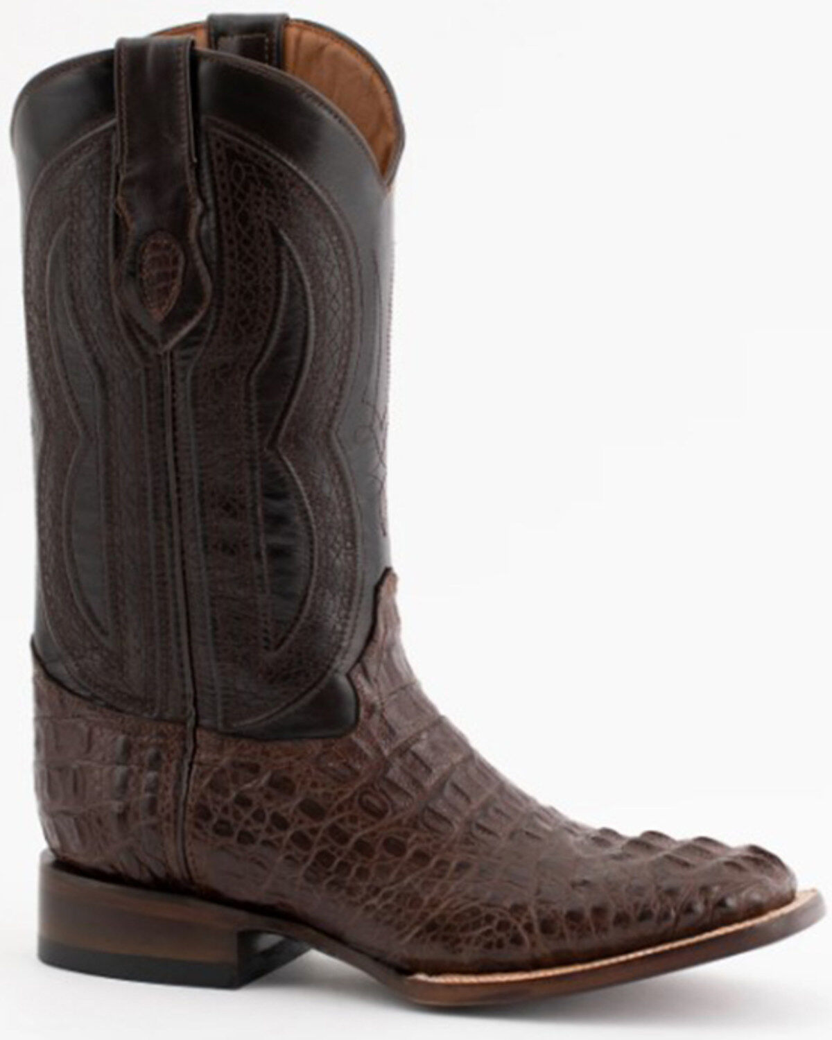 Men's Ferrini Exotic Caiman Western Boots - Broad Square Toe
