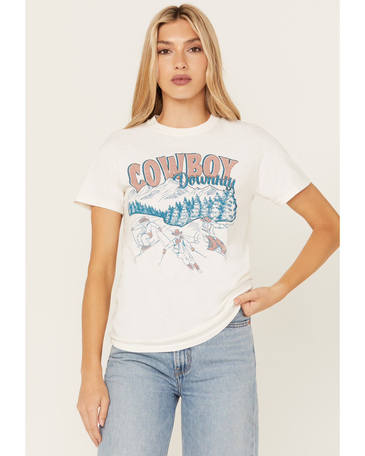 Women's Youth in Revolt Cowboy Downhill Short Sleeve Graphic Tee
