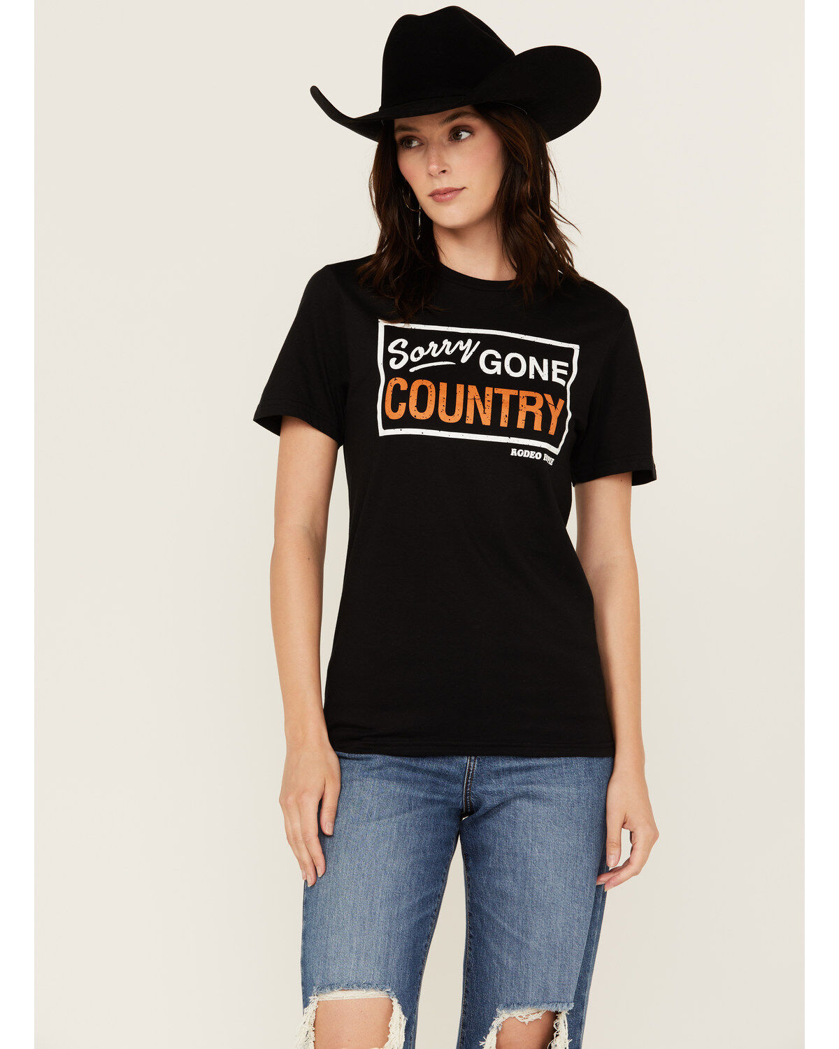 Women's Rodeo Hippie Gone Country Short Sleeve Graphic Tee