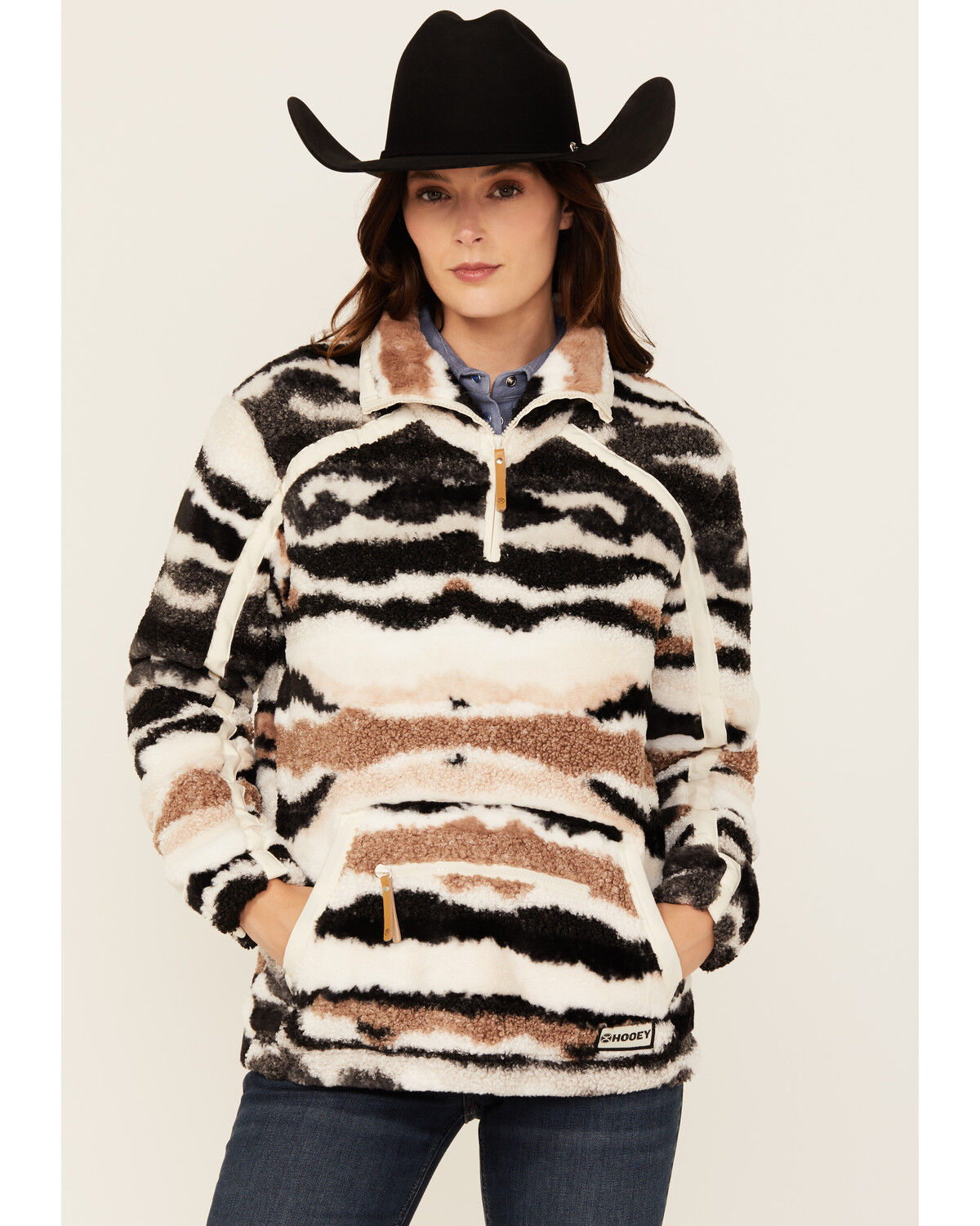 Women's Hooey Striped Fleece 1/2 Zip Pullover