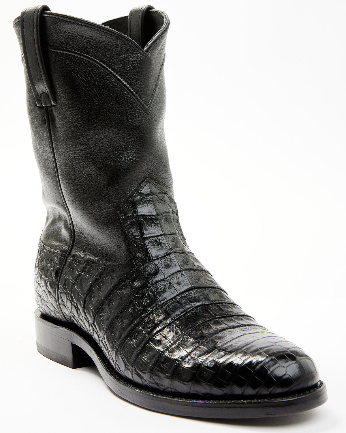 Men's Cody James Black 1978 Carmen Exotic Caiman Belly Roper Boots -