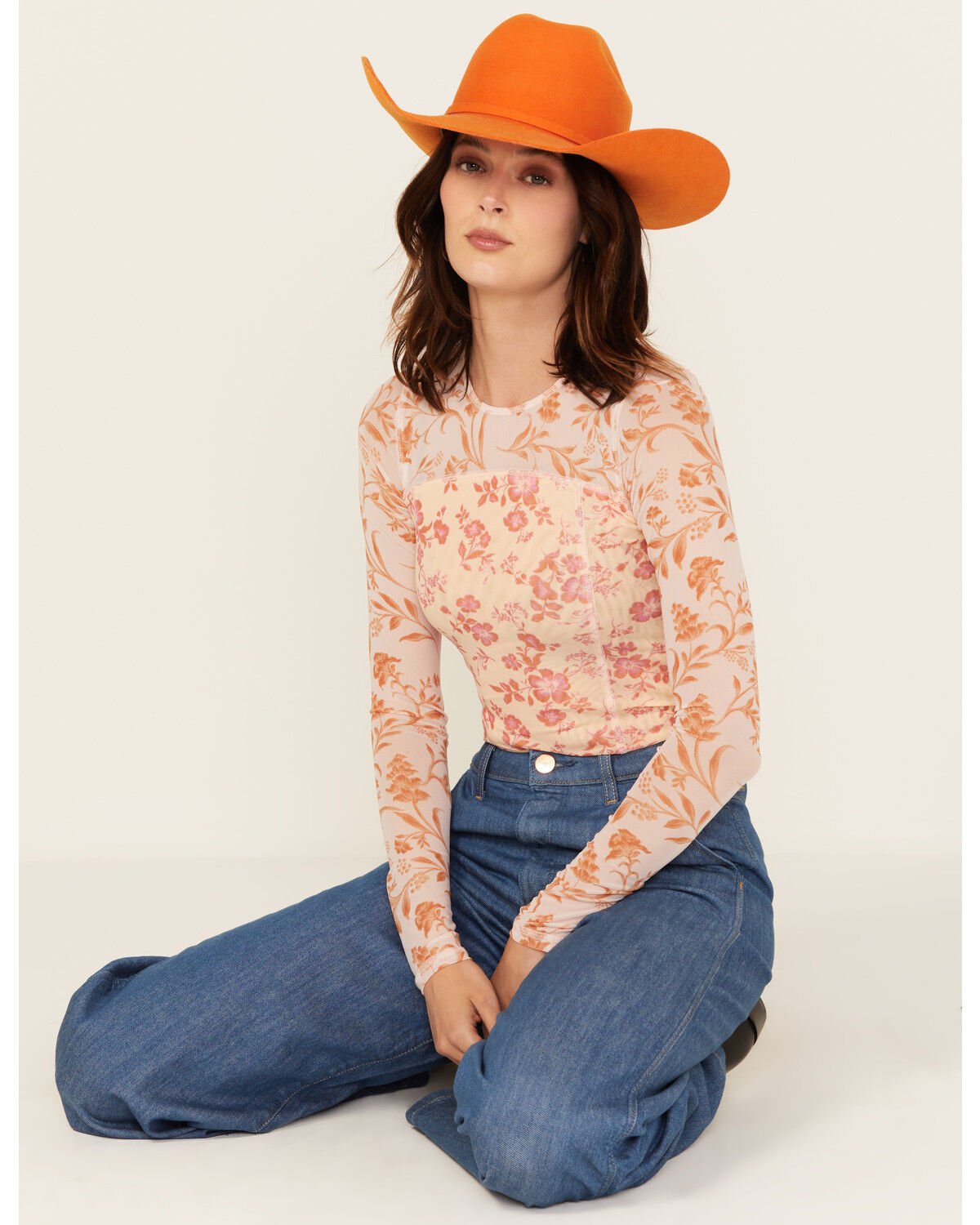 Women's Free People Betty's Garden Floral Print Long Sleeve Shirt