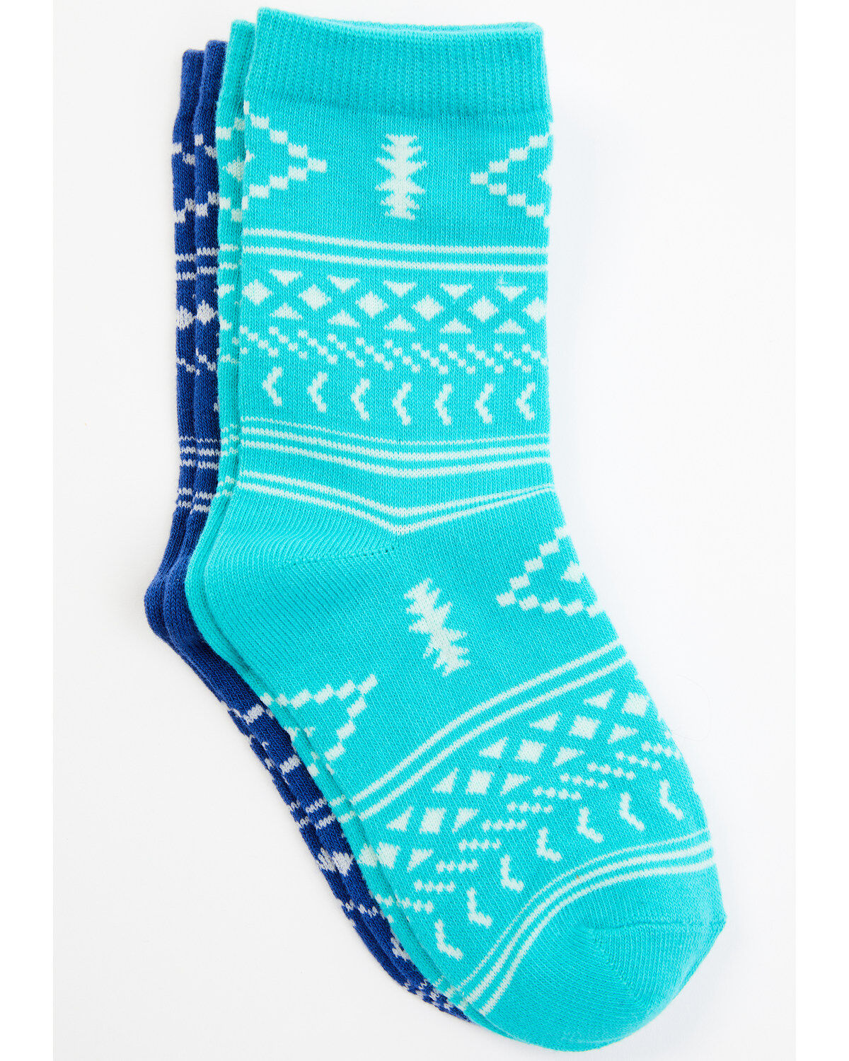 Girls' RANK 45 Southwestern Print Crew Socks - 2-Pack