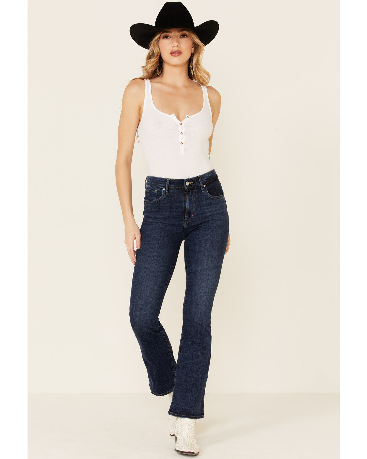Women's Levi's 725 Lapis Dark Horse Bootcut Jeans