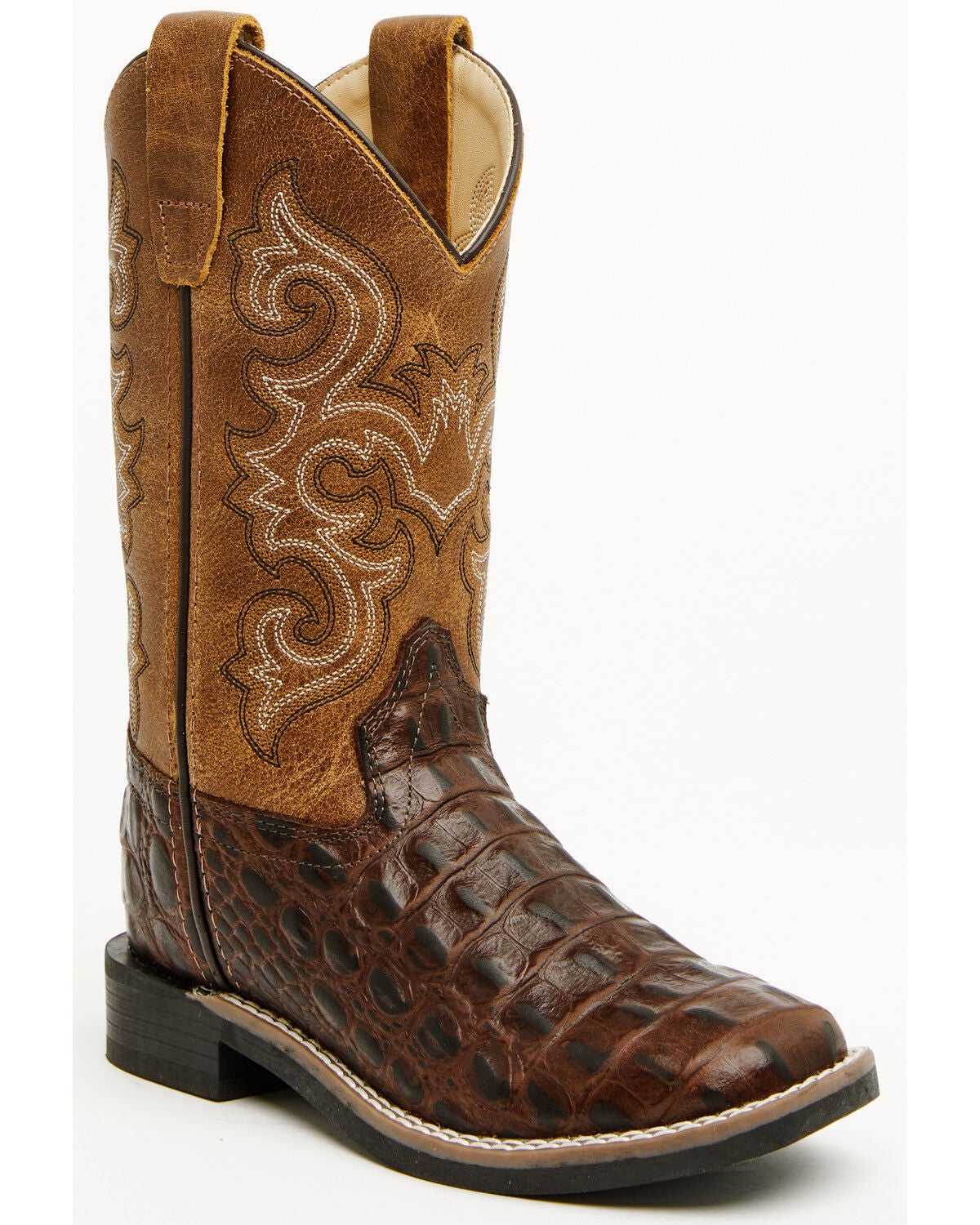 Boys' Cody James Dale Crocodile Print Western Boots - Broad Square Toe