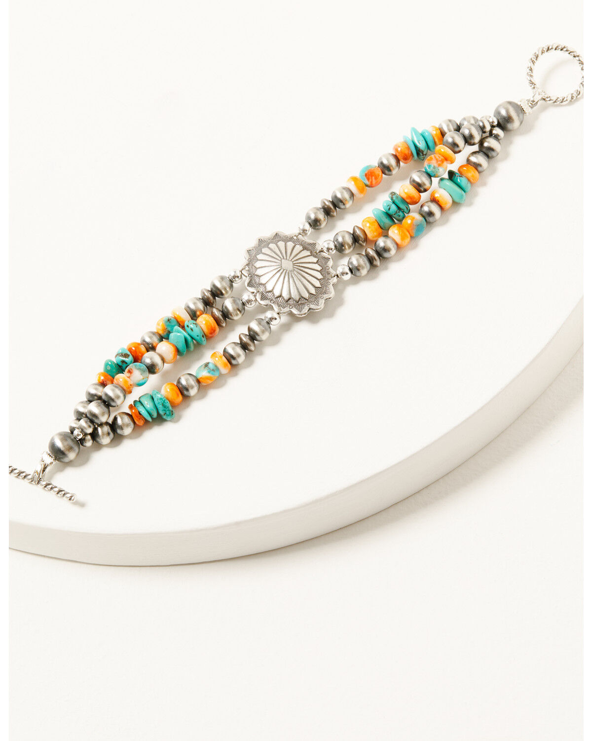 Women's Paige Wallace Navajo Pearl, Turquoise, and Spiny Oyster Beaded