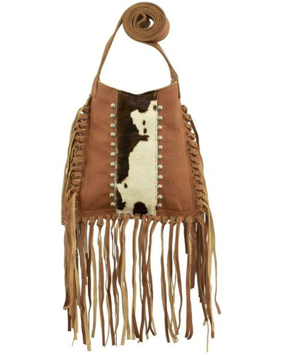 Women's American West Hair-On Fringe Crossbody Messenger