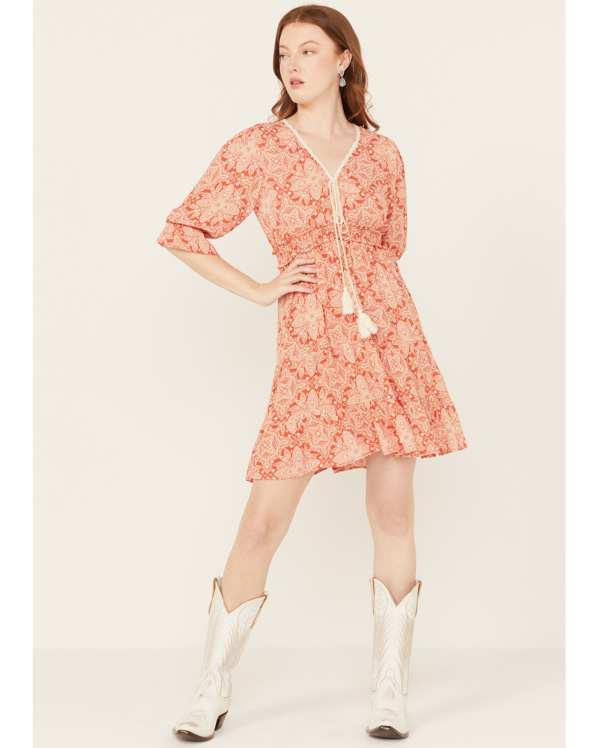 Women's Wild Moss Medallion Print Mini Dress
