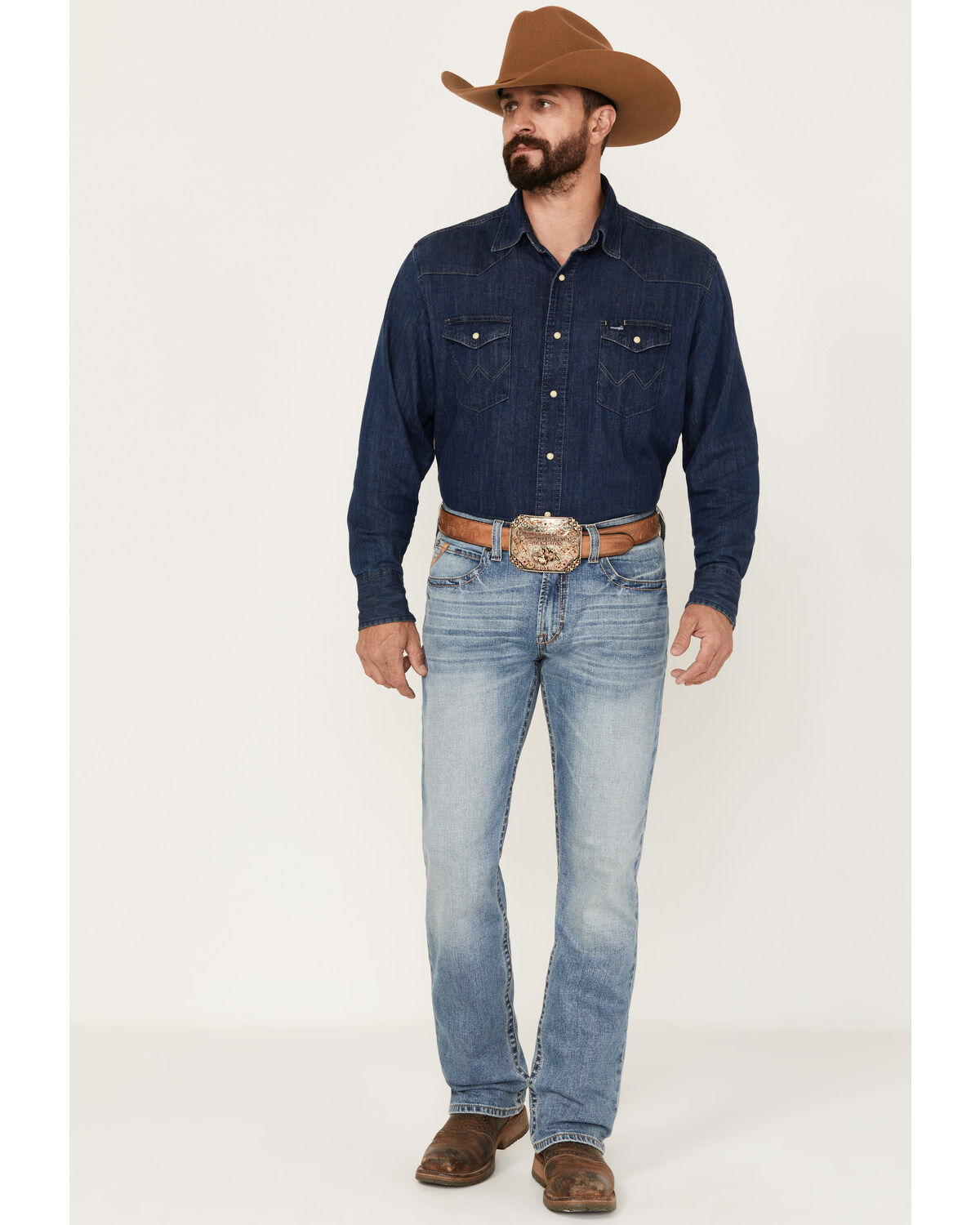 Men's Ariat M4 Relaxed Madera Straight Stretch Denim Jeans - Big