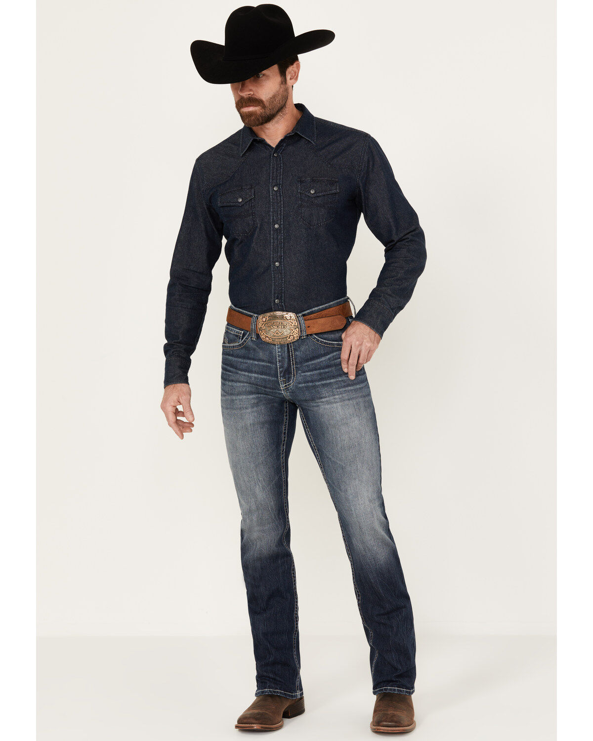 Men's Cody James Starlight Dark Wash Slim Straight Stretch Denim Jeans