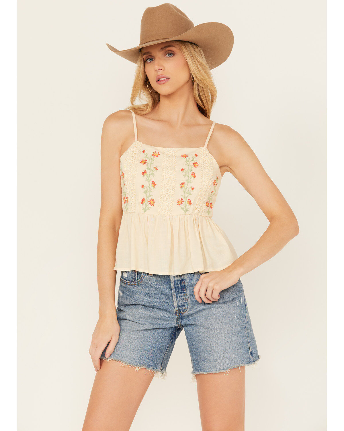 Women's Bila Margo Floral Embroidered Cami Top