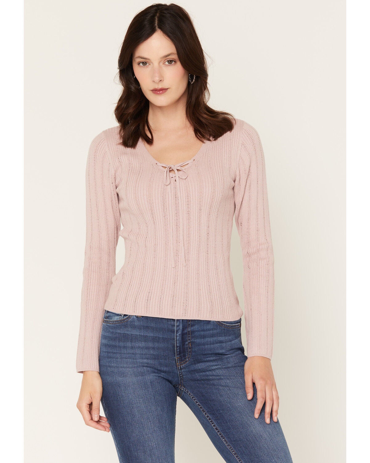 Women's Shyanne Stinner Open V-Neck Sweater