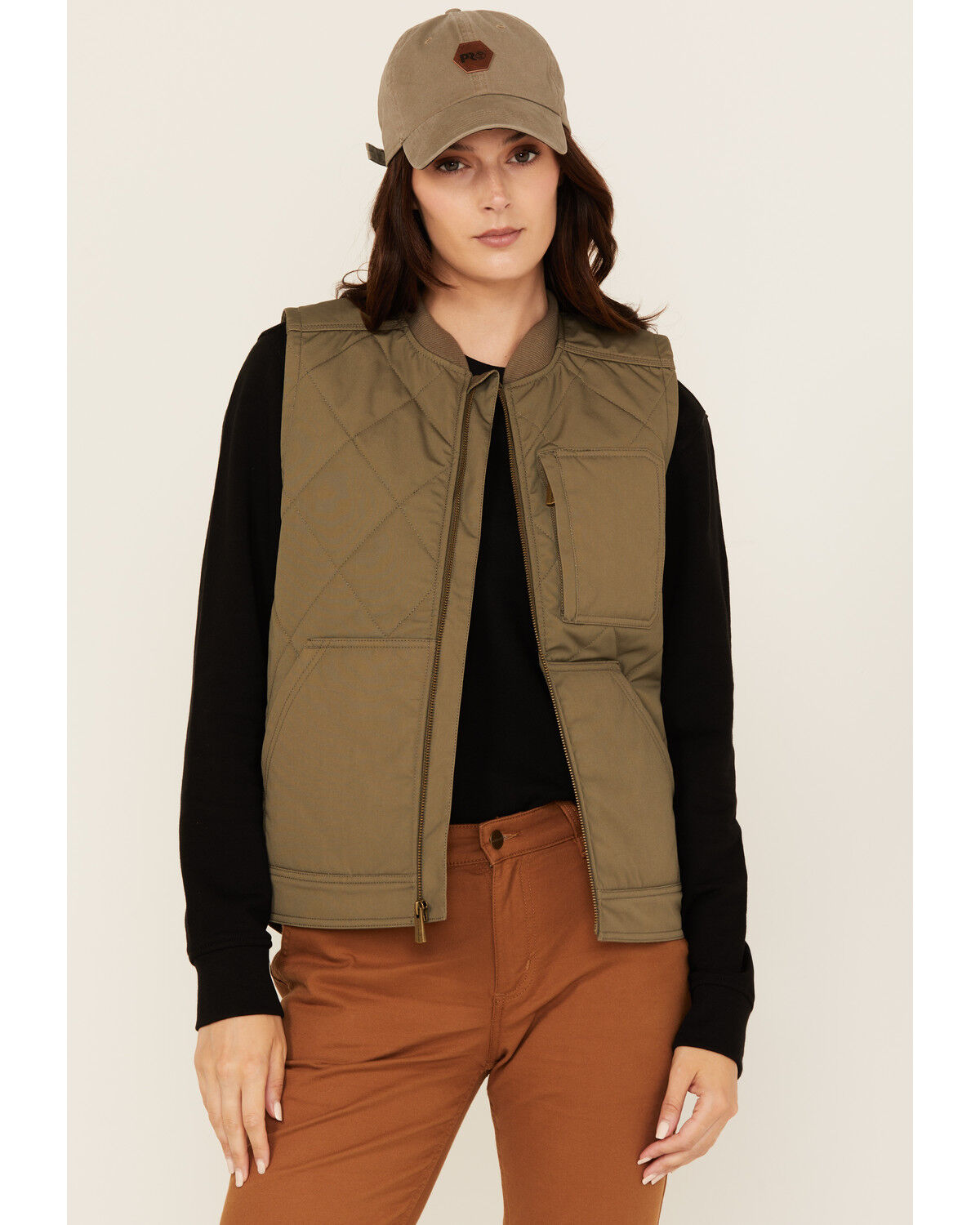 Women's Lucky Brand Workwear Tactical Insulated Canvas Quilted Vest
