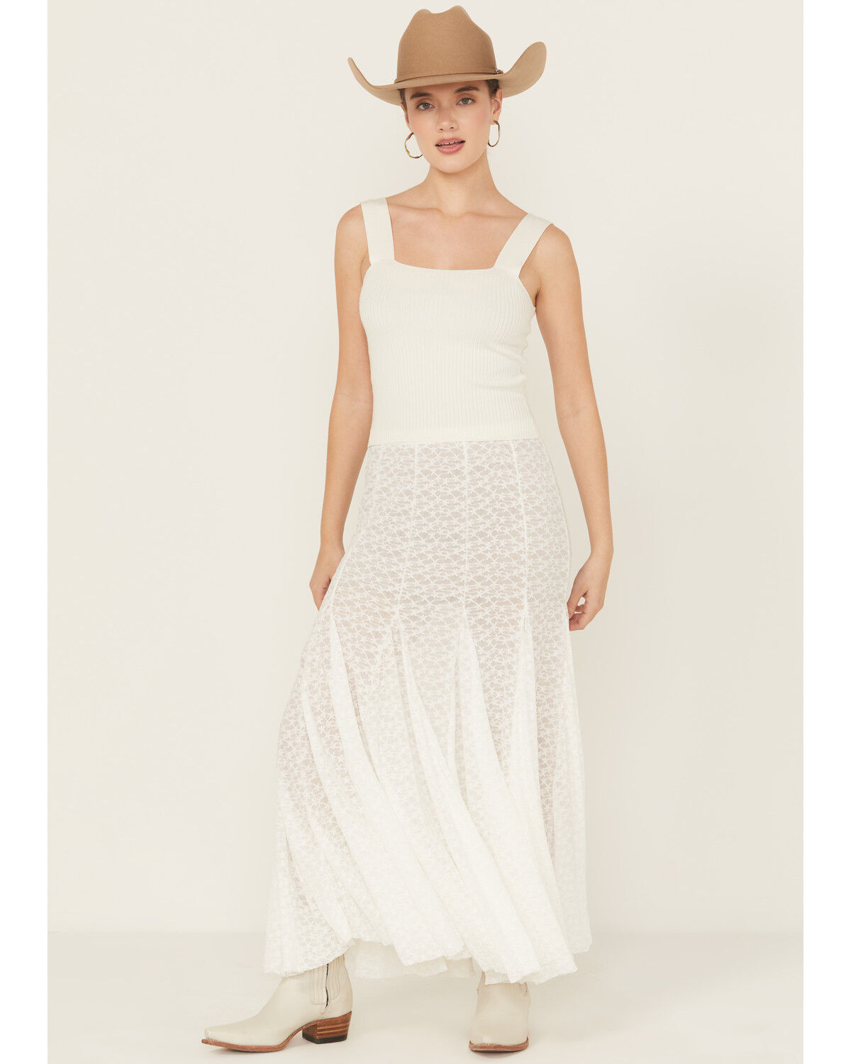 Women's Free People Kiss Kiss Lace Slip Maxi Skirt