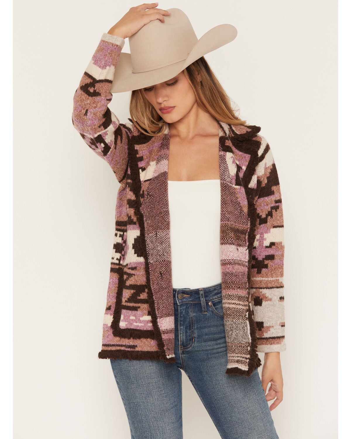 Women's Shyanne Typer Southwestern Button-Down Cardigan