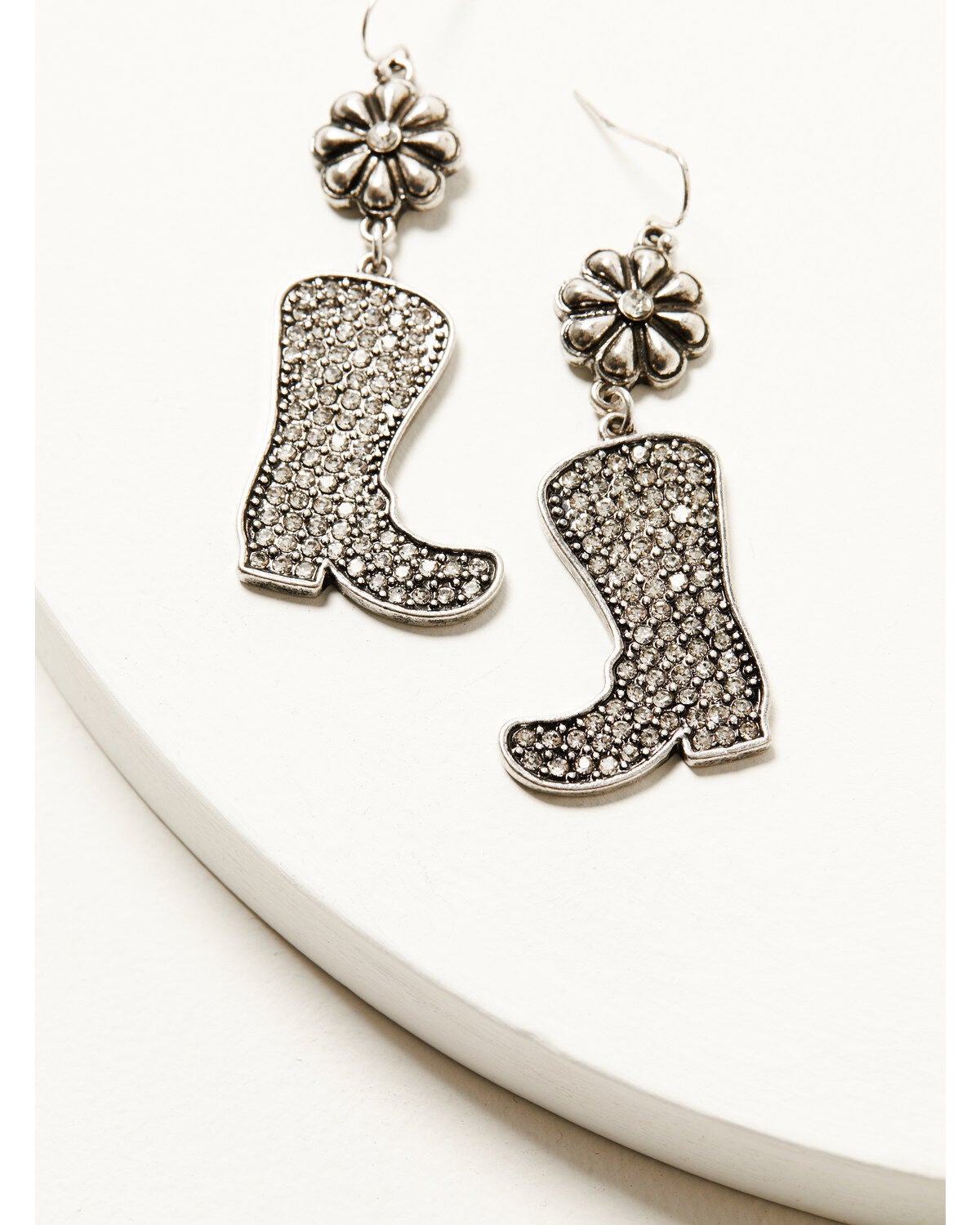 Women's Shyanne Pave Stone Boot Drop Earrings