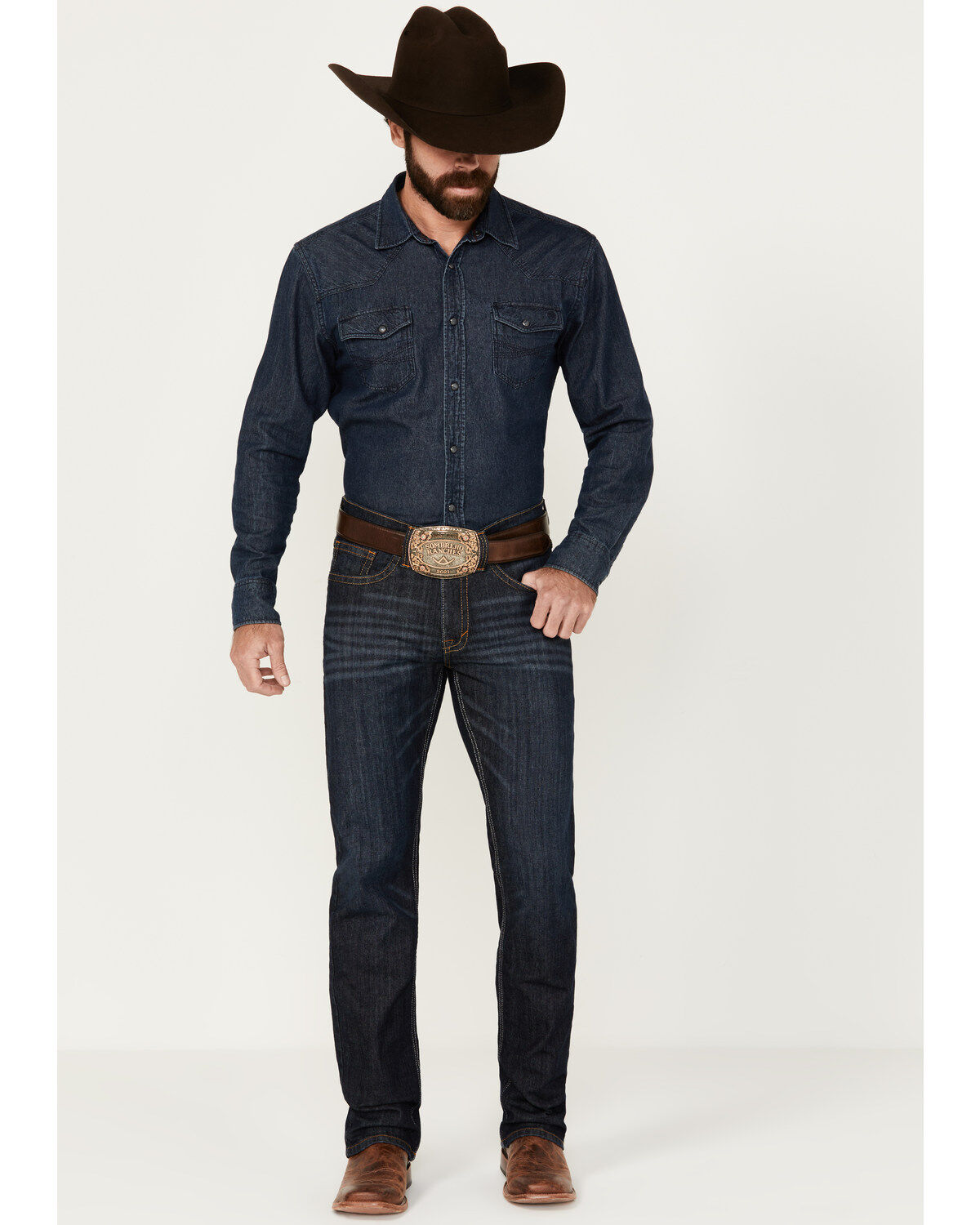 Men's Cody James Night Hawk Basic Dark Wash Slim Straight Stretch Deni