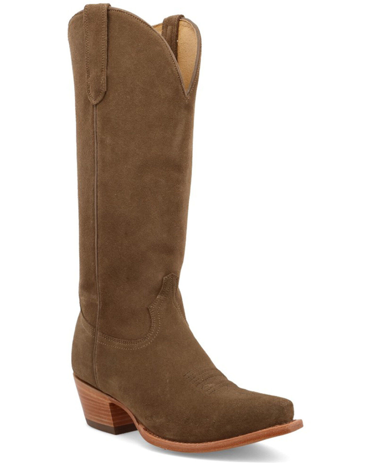 Women's Black Star Addison Suede Tall Western Boots - Snip Toe