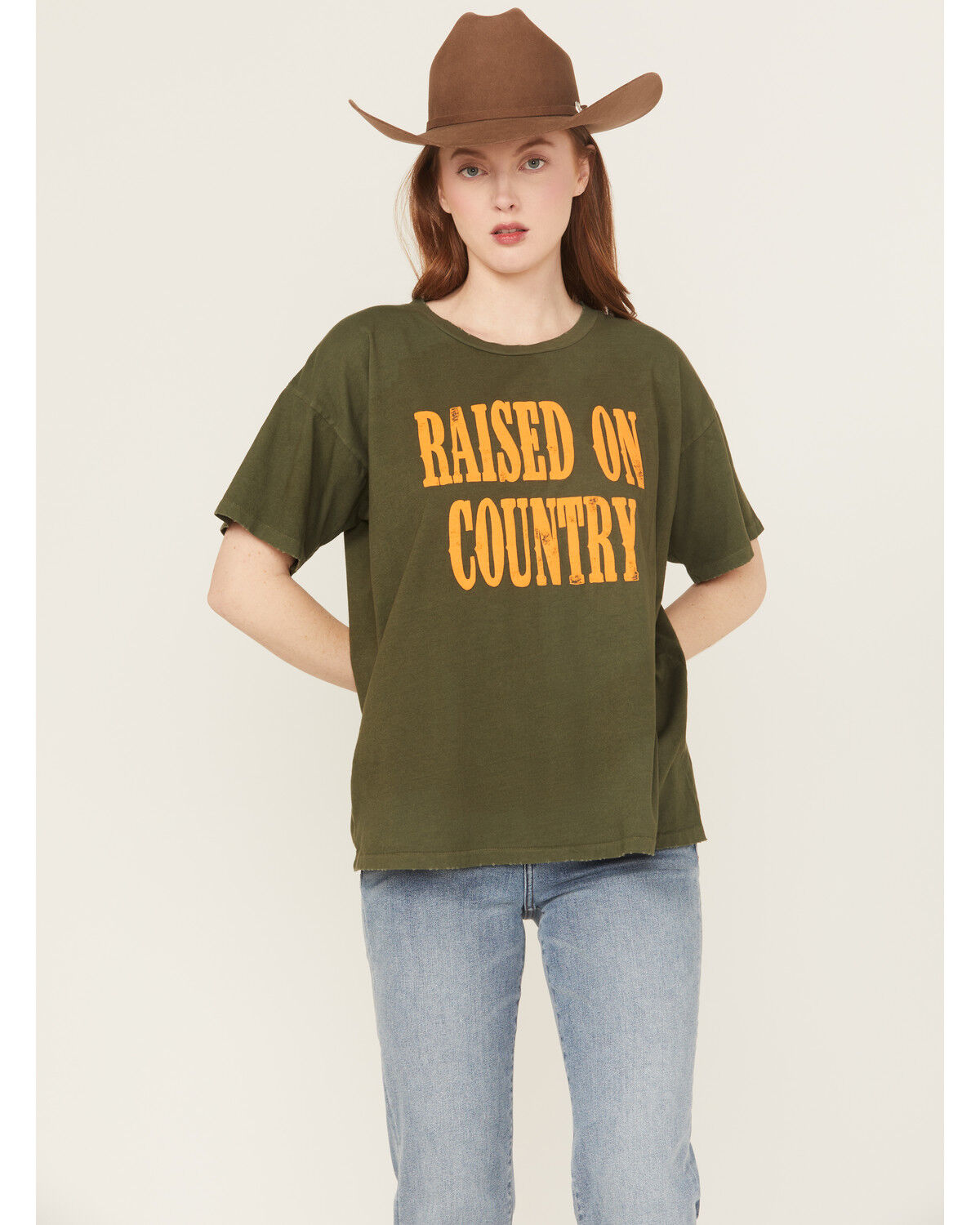 Women's Day Dreamer Raised On Country Short Sleeve Graphic Tee