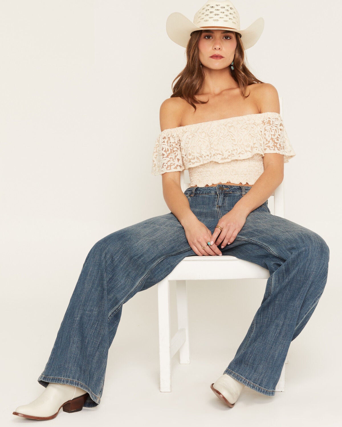 Women's Shyanne Loxley Cropped Lace Top