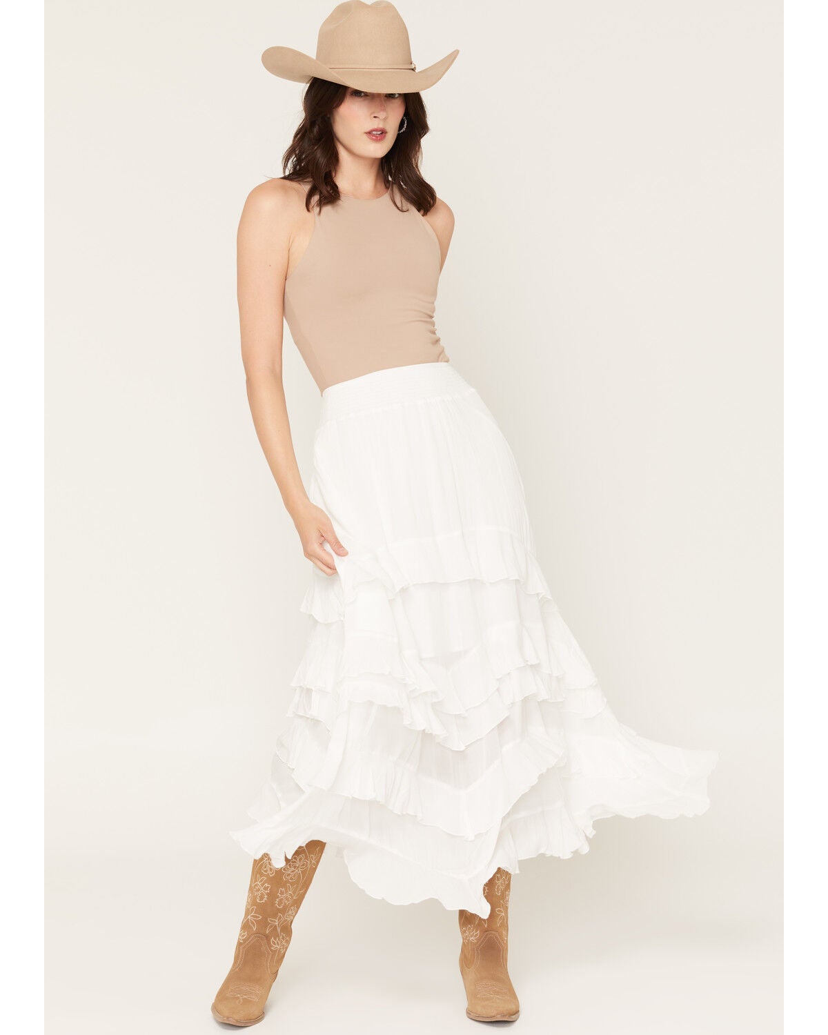 Women's Ashley Tiered Ruffle Maxi Skirt