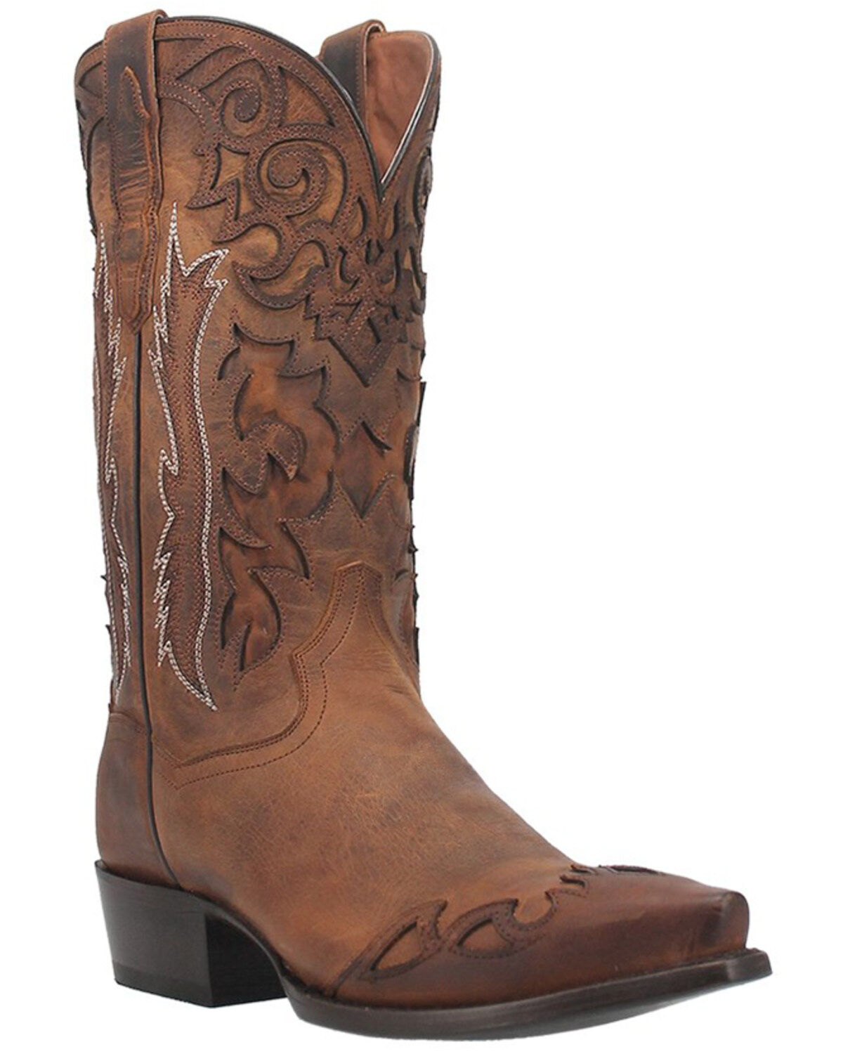 Men's Dan Post Denton All-Over Overlay Western Boots - Snip Toe