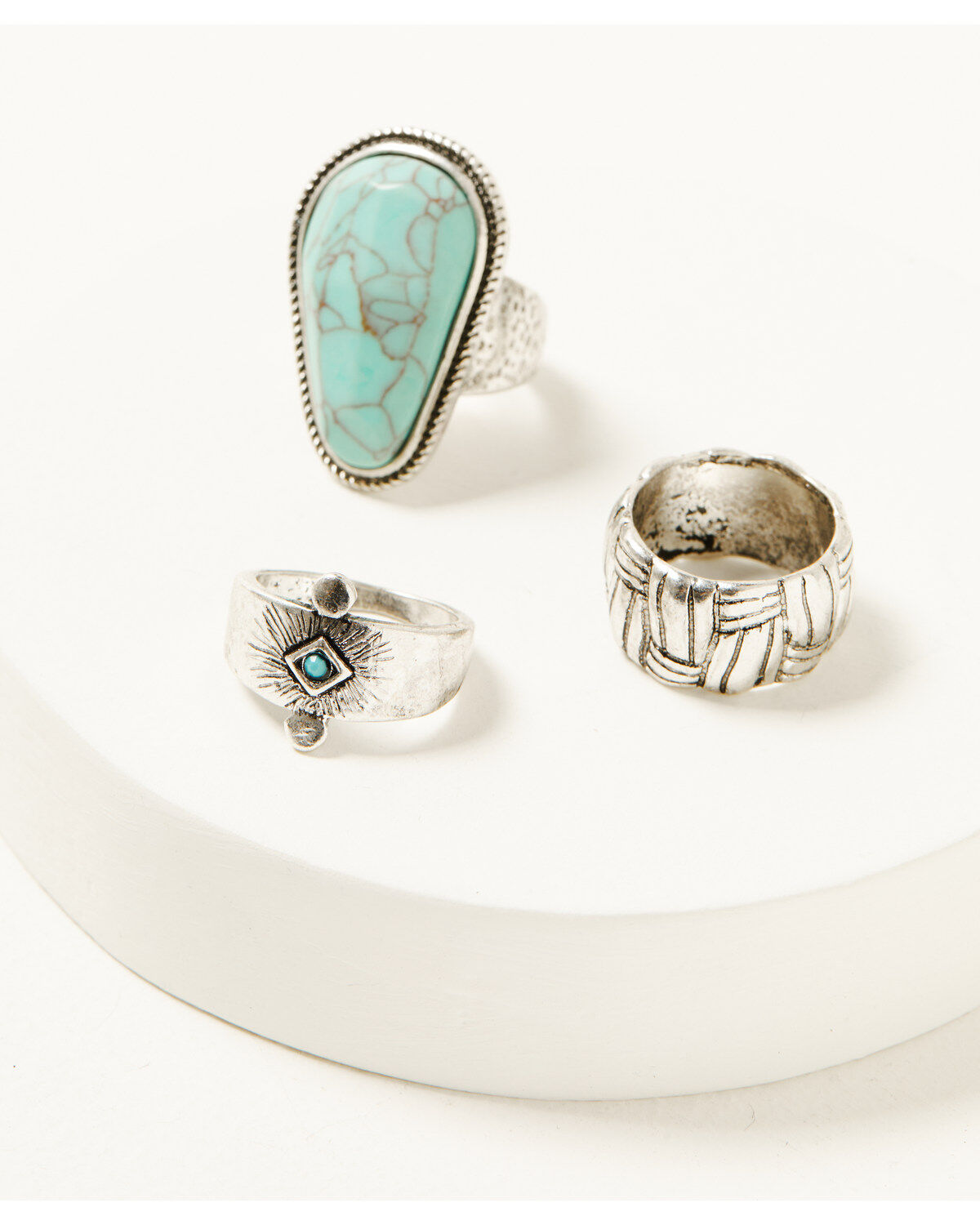 Women's Shyanne Large Stone Ring Set - 3 Piece