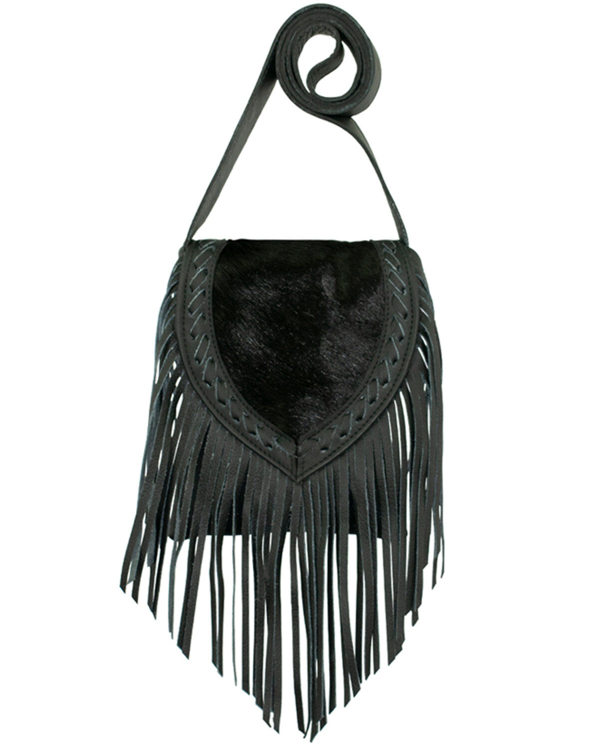 Women's American West Hair-On Fringe Saddle Crossbody