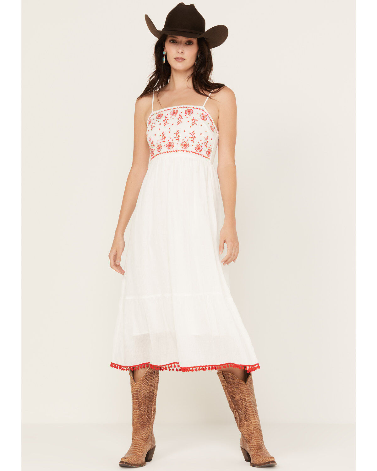 Women's Yura Sleeveless Embroidered Midi Dress