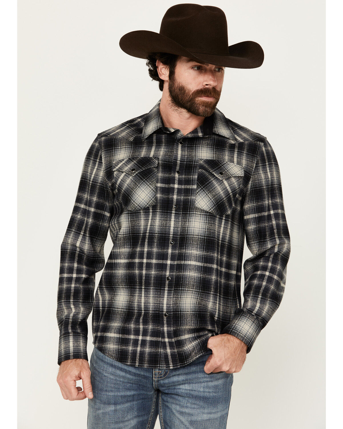 Men's Pendleton Canyon Plaid Print Long Sleeve Snap Western Shirt