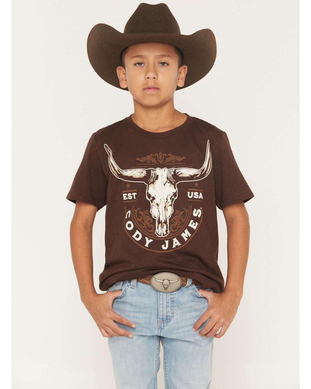 Boys' Cody James USA Steerhead Short Sleeve Graphic T-Shirt