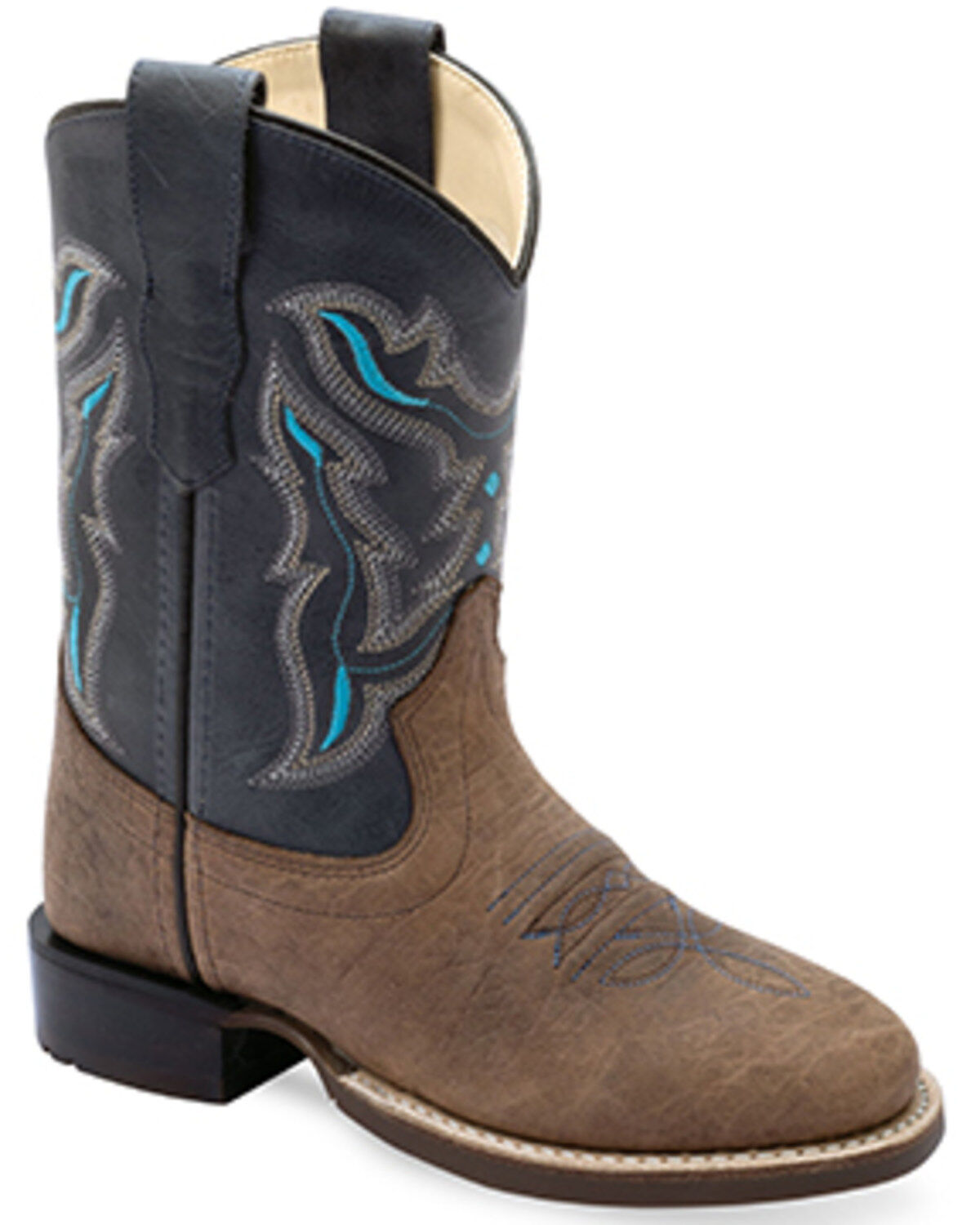 Boys' Old West Hand Corded Western Boots - Round Toe