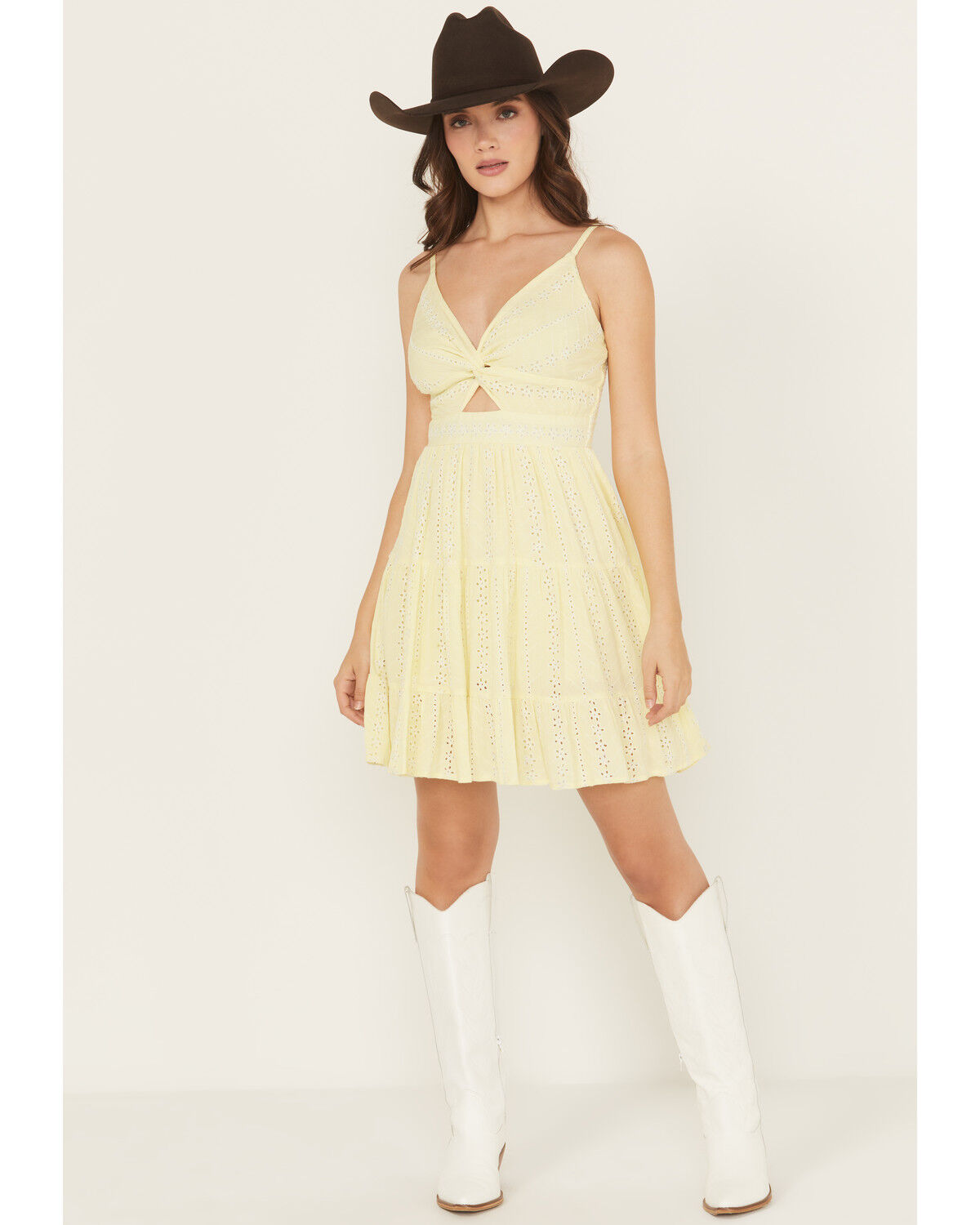 Women's Angie Eyelet Sleeveless Mini Dress