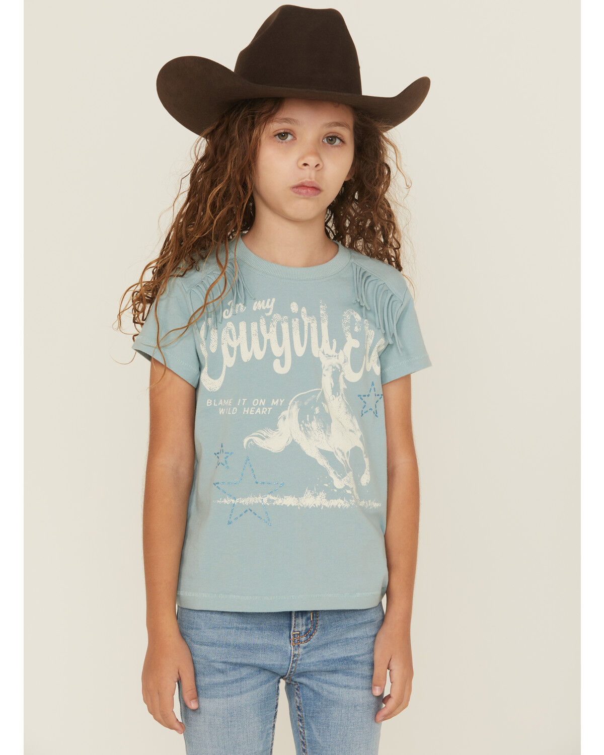 Girls' Shyanne Cowgirl Era Fringe Short Sleeve Graphic Tee