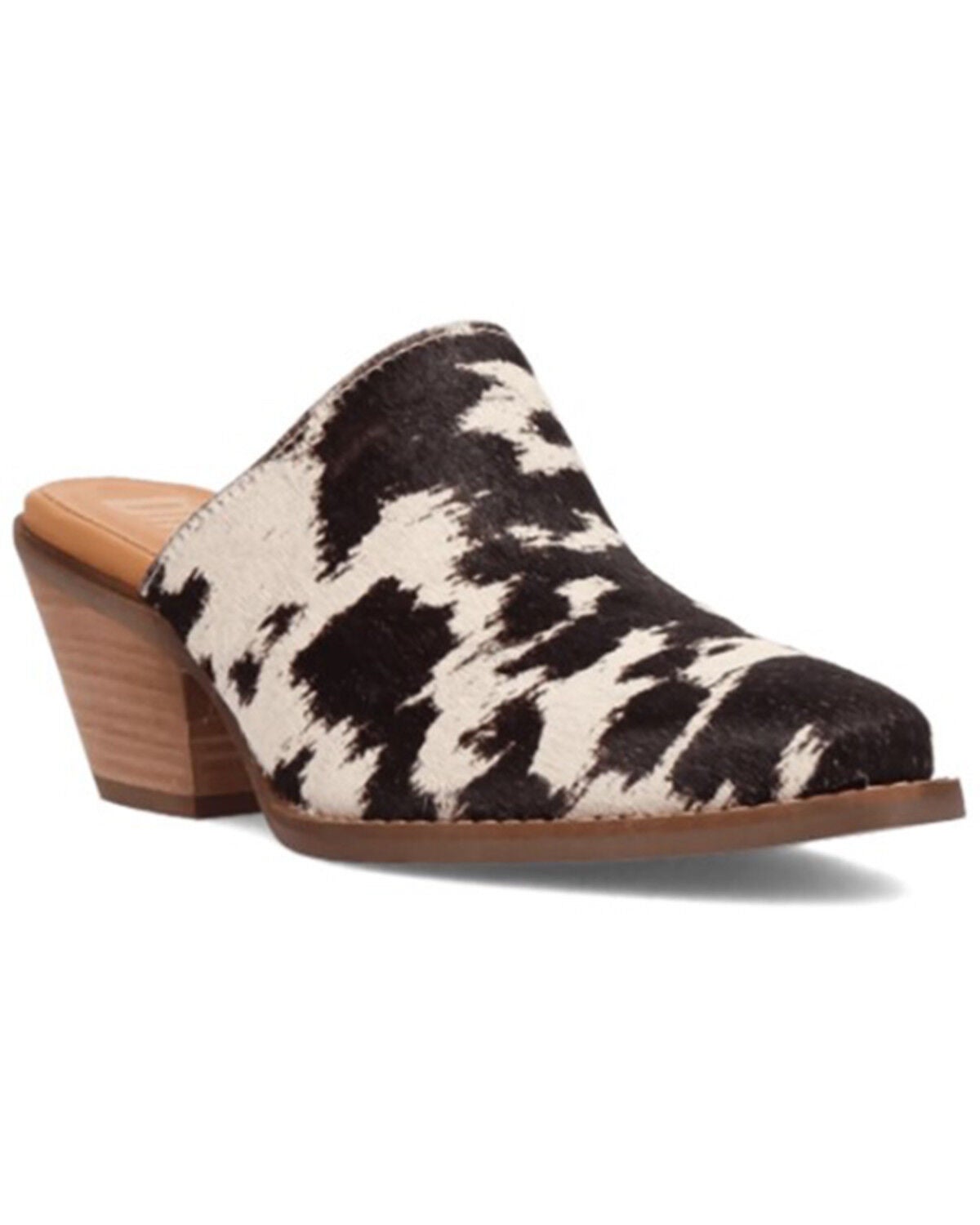 Women's Dingo Calico Hair-On-Hide Mules