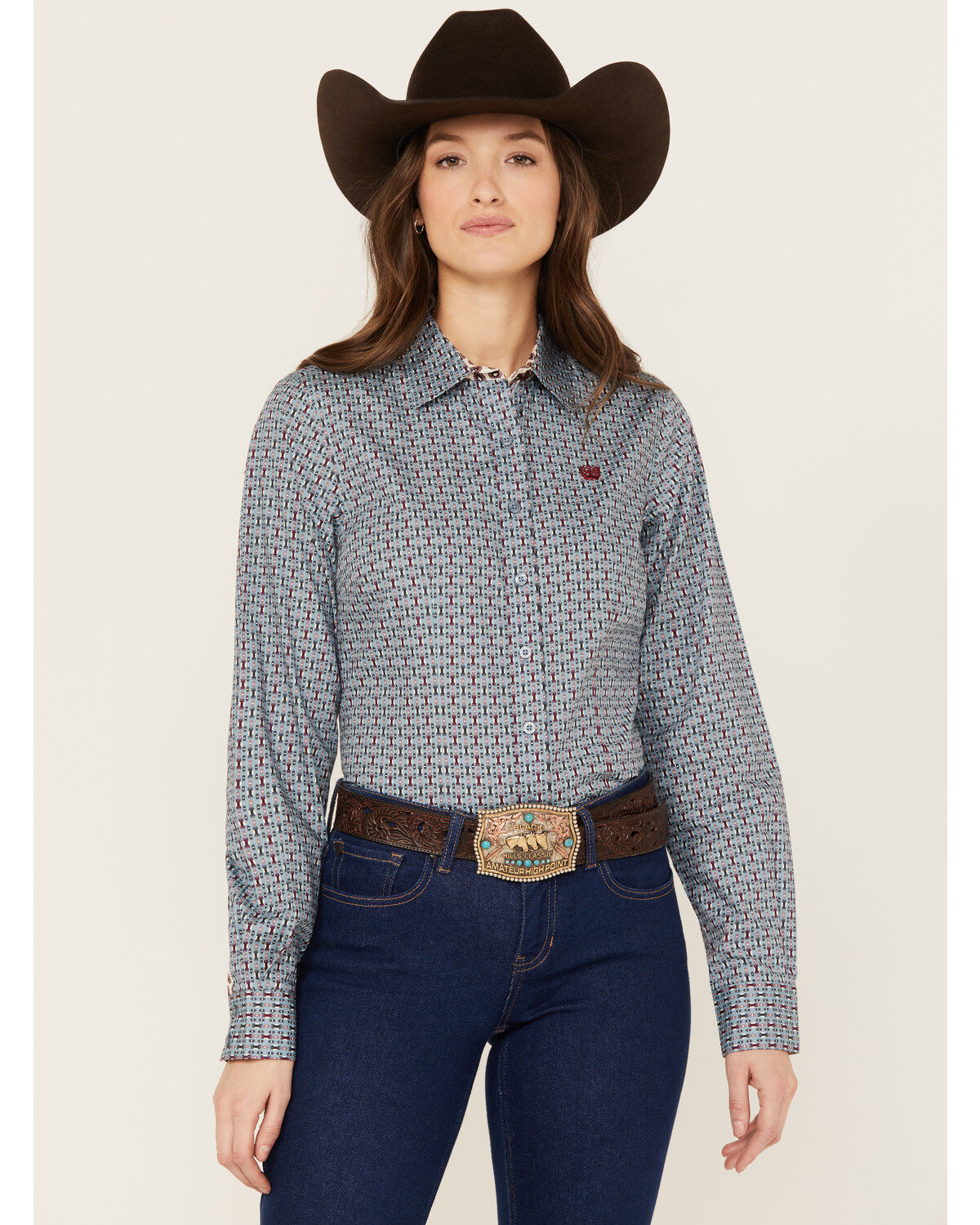 Women's Cinch Southwestern Long Sleeve Button-Down Western Shirt