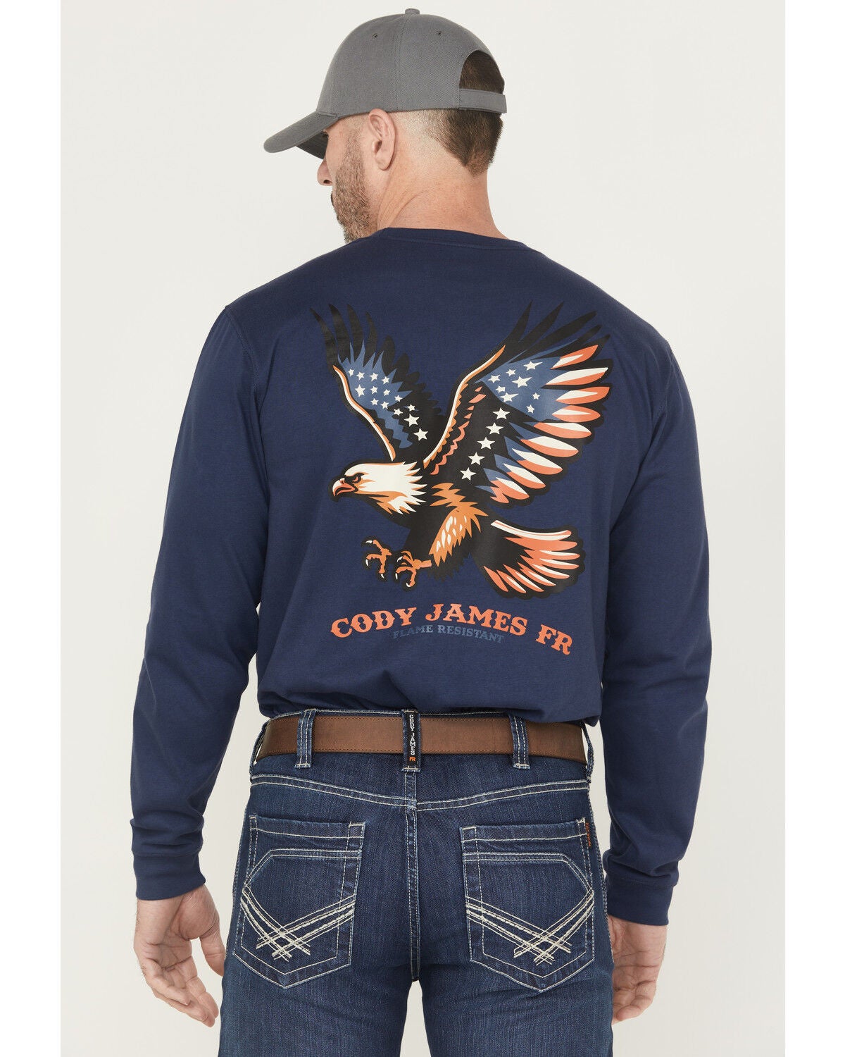 Men's Cody James FR Eagle Long Sleeve Graphic Work Shirt