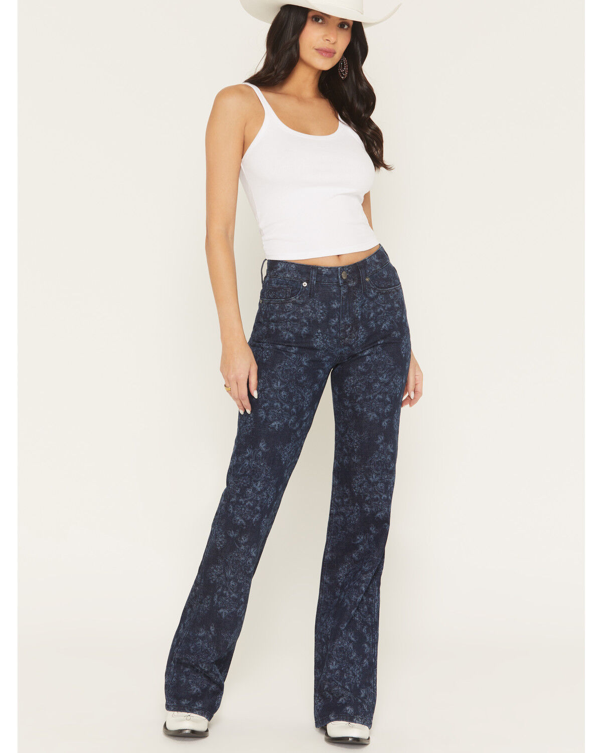 Women's Shyanne Lu Dark Wash Serena High Rise Slim Wide Leg Comfort St