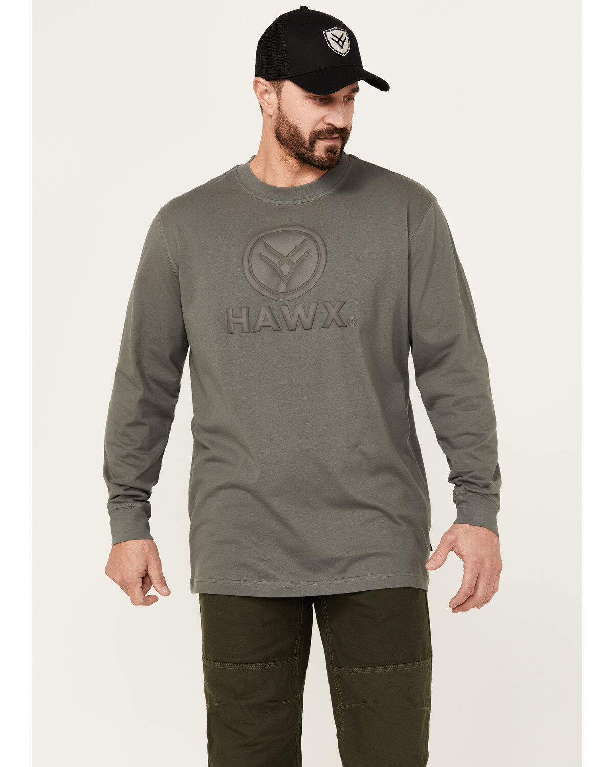 Men's Hawx Long Sleeve Graphic Work T-Shirt